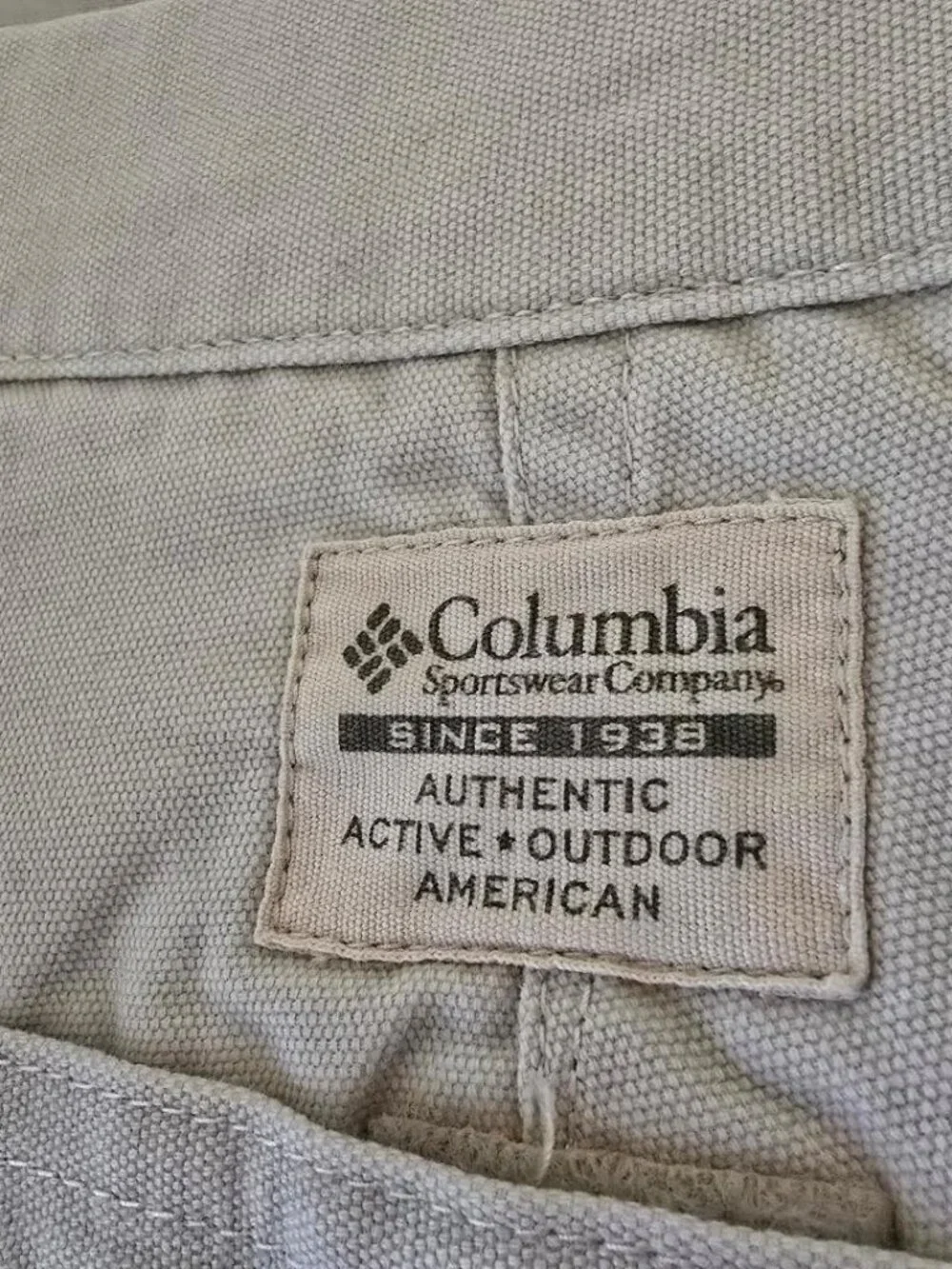 10 Columbia Vintage Womens White-off Relaxed Straight Pockets Casual